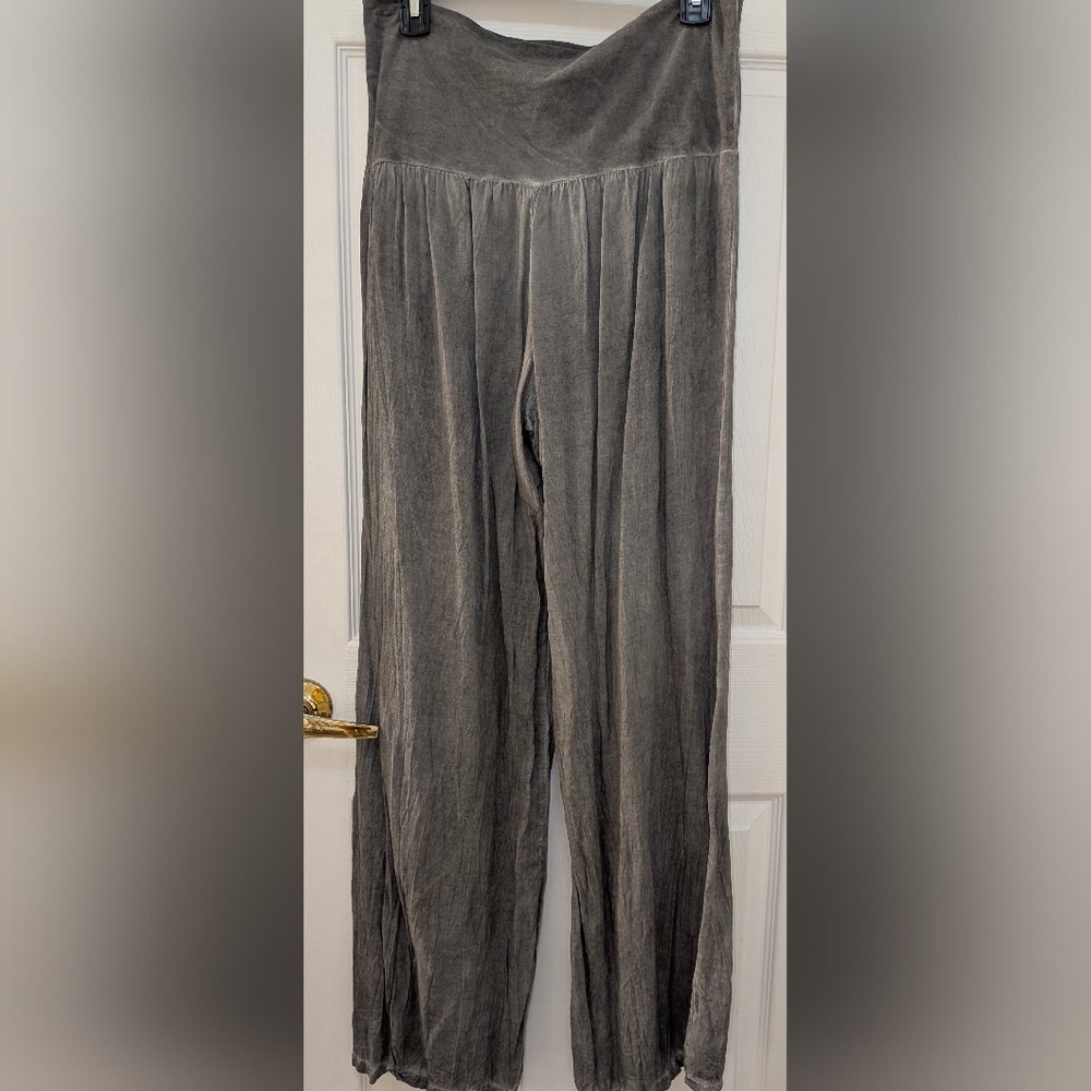 Elan Grey Wide Leg Palazzo Pants S Large